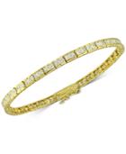 Giani Bernini Cubic Zirconia Square Tennis Bracelet In 18k Gold-plated Sterling Silver, Only At Macy's