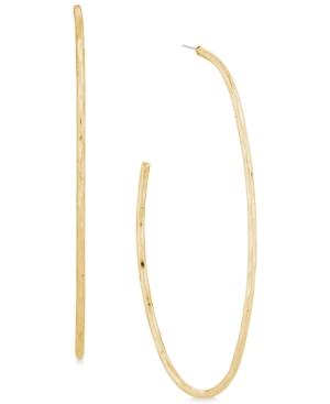 Lucky Brand Gold-tone Skinny Hoop Earrings