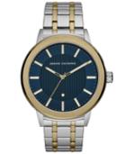 Ax Armani Exchange Men's Maddox Diamond-accent Two-tone Stainless Steel Bracelet Watch 46mm