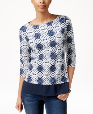 Tommy Hilfiger Veruca Diamond-print Top