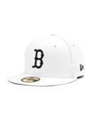New Era Boston Red Sox Mlb White And Black 59fifty Cap