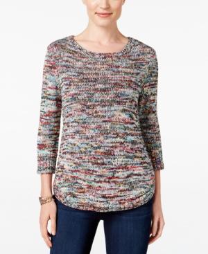 Ny Collection Petite Space-dyed Sweater