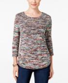 Ny Collection Petite Space-dyed Sweater