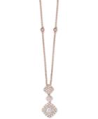 Pave Rose By Effy Diamond Pendant Necklace (1 Ct. T.w.) In 14k Rose Gold