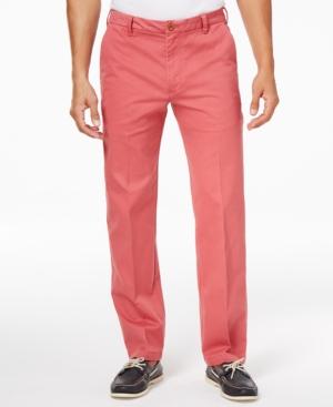 Izod Men's Performance Straight-fit Flat Front Cotton Pants