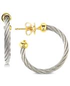 Charriol Hoop Earrings In Stainless Steel & Gold-tone Pvd Stainless Steel