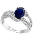 Royale Bleu By Effy Sapphire (1-3/8 Ct. T.w.) And Diamond (3/4 Ct. T.w.) Ring In 14k White Gold