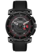 Diesel Men's On Time Black Silicone Strap Smart Watch 58mm