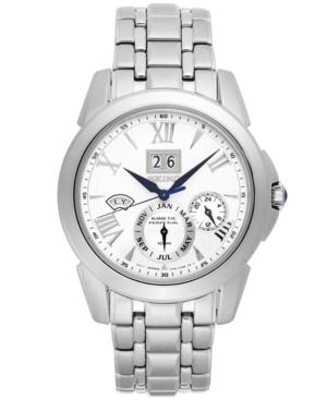 Seiko Watch, Men's Le Grand Sport Kinetic Perpetual Calendar Stainless Steel Bracelet 42mm Snp065