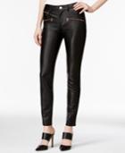 Armani Exchange Faux-leather Zip-pocket Pants
