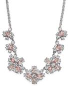 Charter Club Clear & Colored Crystal Flower Statement Necklace, Only At Macy's