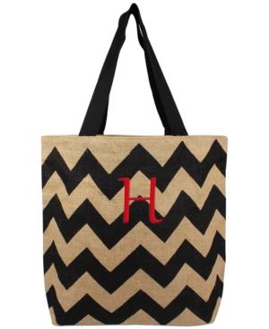 Cathy's Concepts Personalized Black Chevron Tote Bag