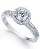 Diamond Halo Ring (1 Ct. T.w.) In 14k White Gold