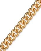 Signature Gold Curb Link Bracelet In 14k Gold Over Resin