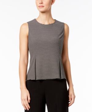 Nine West Striped Peplum Top