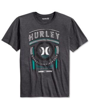 Hurley Men's Waves Away Graphic-print Logo T-shirt