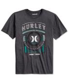 Hurley Men's Waves Away Graphic-print Logo T-shirt