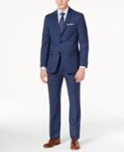 Tommy Hilfiger Men's Classic-fit Medium Blue Plaid Suit