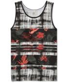 Univibe Men's Fleeting Distress Floral Graphic-print Tank