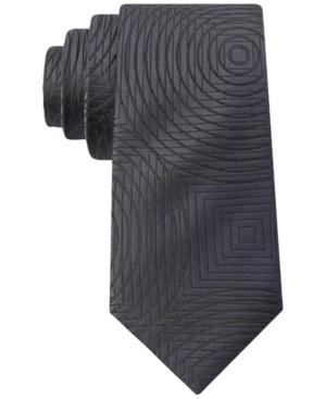 Sean John Men's Circle-pattern Solid Slim Tie