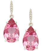 Pink Topaz (8-1/2 Ct. Tw.) And Diamond Accent Drop Earrings In Sterling Silver