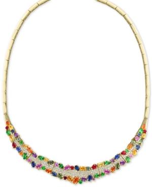 Effy Multi-gemstone (15-9/10 Ct. T.w.) & Diamond (1-5/8 Ct. T.w.) 18 Statement Necklace In 14k Gold