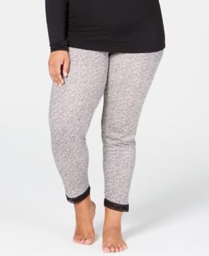 Cuddl Duds Plus Size Softwear Lace-trim Stretch Leggings