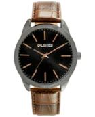 Unlisted Men's Brown Synthetic Leather Strap Watch 46mm 10027784