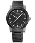 Hugo Boss Men's Neo Black Silicone Strap Watch 44mm 1512956