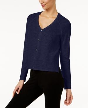 Eileen Fisher Linen-cotton High-low Cardigan