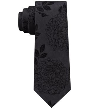 Dkny Men's Rose Tattoo Silk Slim Tie
