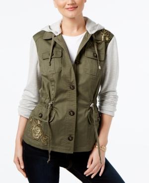Inc International Concepts Mixed-media Utility Jacket, Created For Macy's