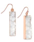 Inc International Concepts Gold-tone Druzy Crystal Bar Earrings, Only At Macy's