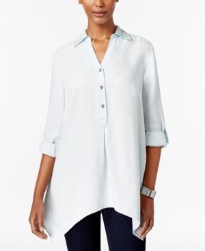 Style & Co Denim High-low Tunic Shirt, Only At Macy's