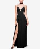 Fame And Partners Georgette Maxi Dress With High Slit