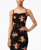 Material Girl Juniors' Printed Lace-hem Crop Top, Only At Macy's