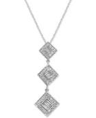 Diamond Geometric Drop Pendant Necklace (3/8 Ct. T.w.) In 14k White Gold