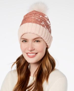Steve Madden Crushed Velvet Cuff Beanie