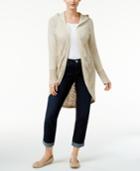 Style & Co. Pointelle Hooded Cardigan, Only At Macy's