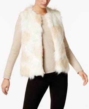 Inc International Concepts Multi Patchwork Faux-fur Vest, Created For Macy's