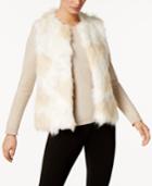 Inc International Concepts Multi Patchwork Faux-fur Vest, Created For Macy's