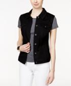 Style & Co. Sleeveless Denim Black Wash Vest