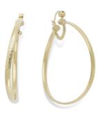 Sis By Simone I Smith Wavy Textured Hoop Earrings In 14k Gold Vermeil Over Sterling Silver
