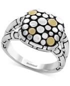 Effy Two-tone Dotted Statement Ring In Sterling Silver And 18k Gold