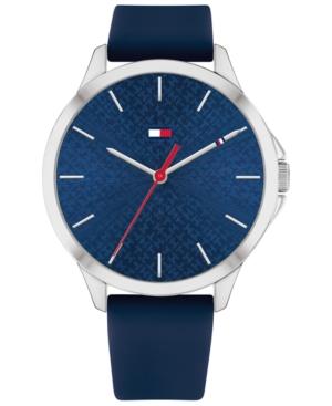 Tommy Hilfiger Women's Navy Blue Silicone Strap Watch 38mm, Created For Macy's