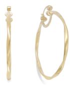 Simone I Smith Twisted Large Hoop Earrings In 14k Gold Vermeil Over Sterling Silver