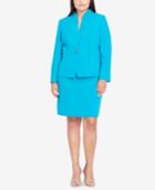 Tahari Asl Plus Size Swivel-button Skirt Suit