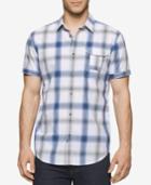 Calvin Klein Jeans Men's Blur Plaid Short-sleeve Shirt