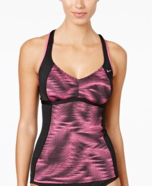 Nike Wind Print Racerback Tankini Top Women's Swimsuit