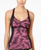 Nike Wind Print Racerback Tankini Top Women's Swimsuit